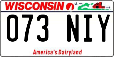 WI license plate 073NIY