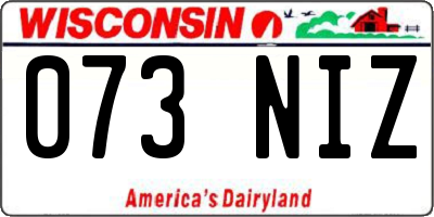 WI license plate 073NIZ