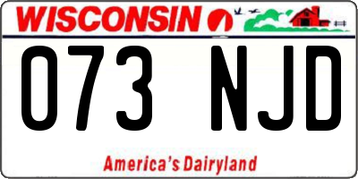 WI license plate 073NJD