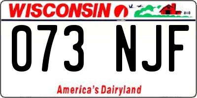 WI license plate 073NJF