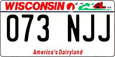 WI license plate 073NJJ
