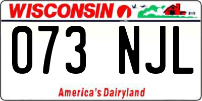 WI license plate 073NJL