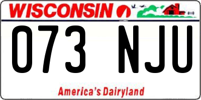 WI license plate 073NJU