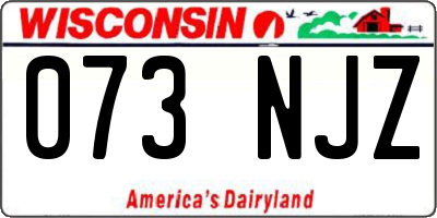 WI license plate 073NJZ