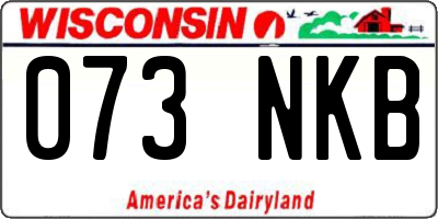 WI license plate 073NKB