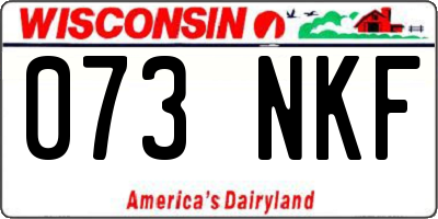 WI license plate 073NKF
