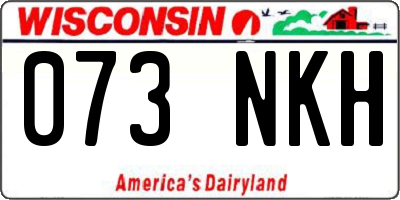 WI license plate 073NKH