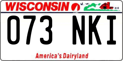WI license plate 073NKI