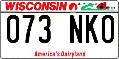 WI license plate 073NKO