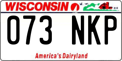 WI license plate 073NKP