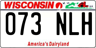 WI license plate 073NLH