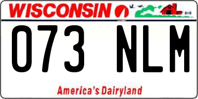 WI license plate 073NLM