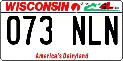 WI license plate 073NLN