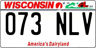 WI license plate 073NLV