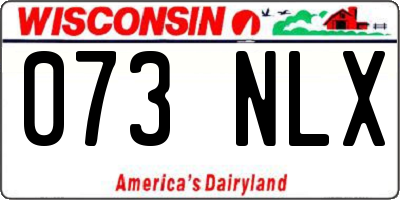 WI license plate 073NLX
