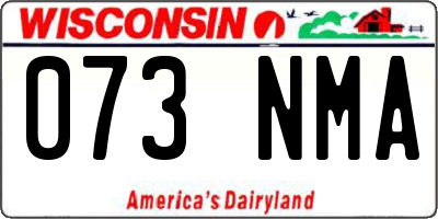 WI license plate 073NMA