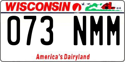 WI license plate 073NMM
