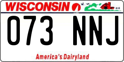WI license plate 073NNJ