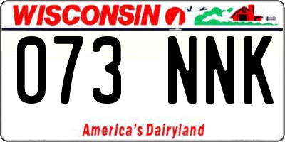 WI license plate 073NNK