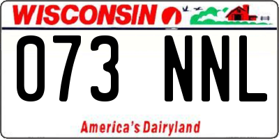 WI license plate 073NNL