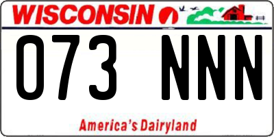 WI license plate 073NNN