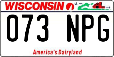 WI license plate 073NPG
