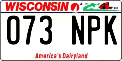 WI license plate 073NPK
