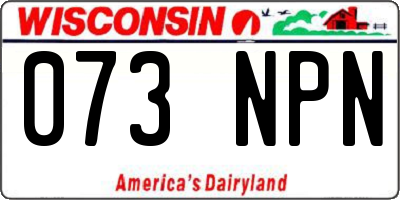 WI license plate 073NPN