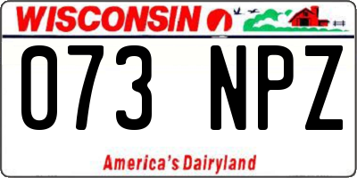 WI license plate 073NPZ