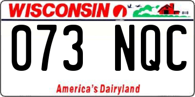 WI license plate 073NQC
