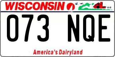 WI license plate 073NQE
