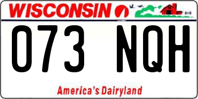 WI license plate 073NQH
