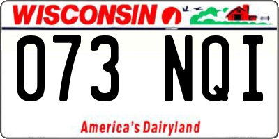 WI license plate 073NQI