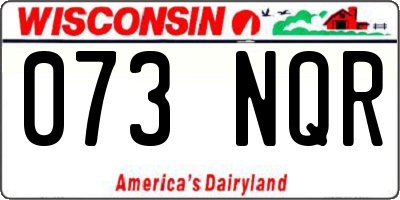 WI license plate 073NQR