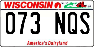WI license plate 073NQS
