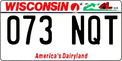 WI license plate 073NQT