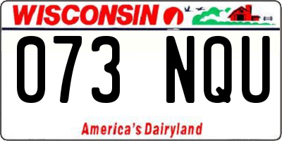 WI license plate 073NQU