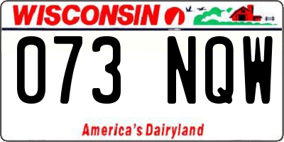WI license plate 073NQW