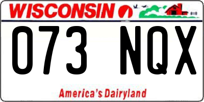 WI license plate 073NQX