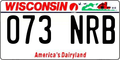 WI license plate 073NRB