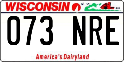 WI license plate 073NRE
