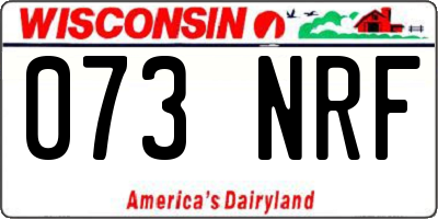 WI license plate 073NRF