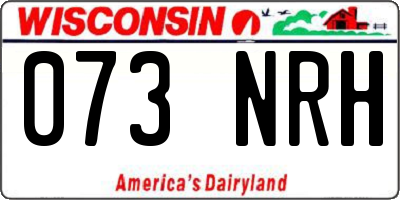 WI license plate 073NRH