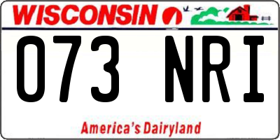 WI license plate 073NRI