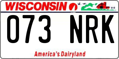 WI license plate 073NRK