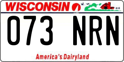 WI license plate 073NRN