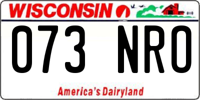 WI license plate 073NRO