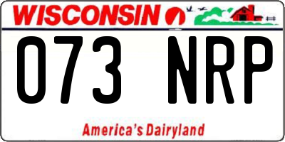 WI license plate 073NRP