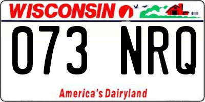 WI license plate 073NRQ