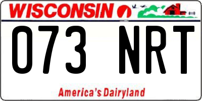 WI license plate 073NRT